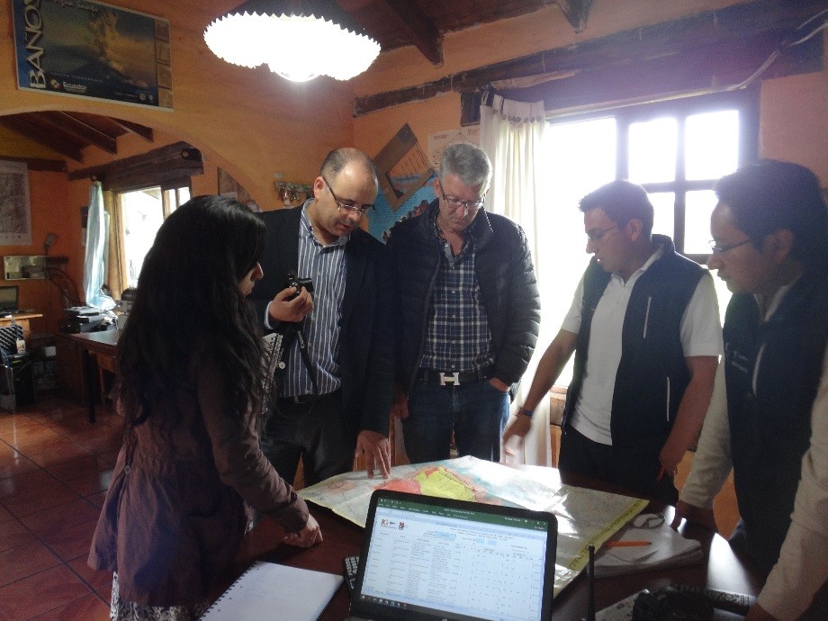 Instituto Geofísico recibió en el OVT a misión de la UNESCO que evalúa el proyecto Geoparque Volcán Tungurahua