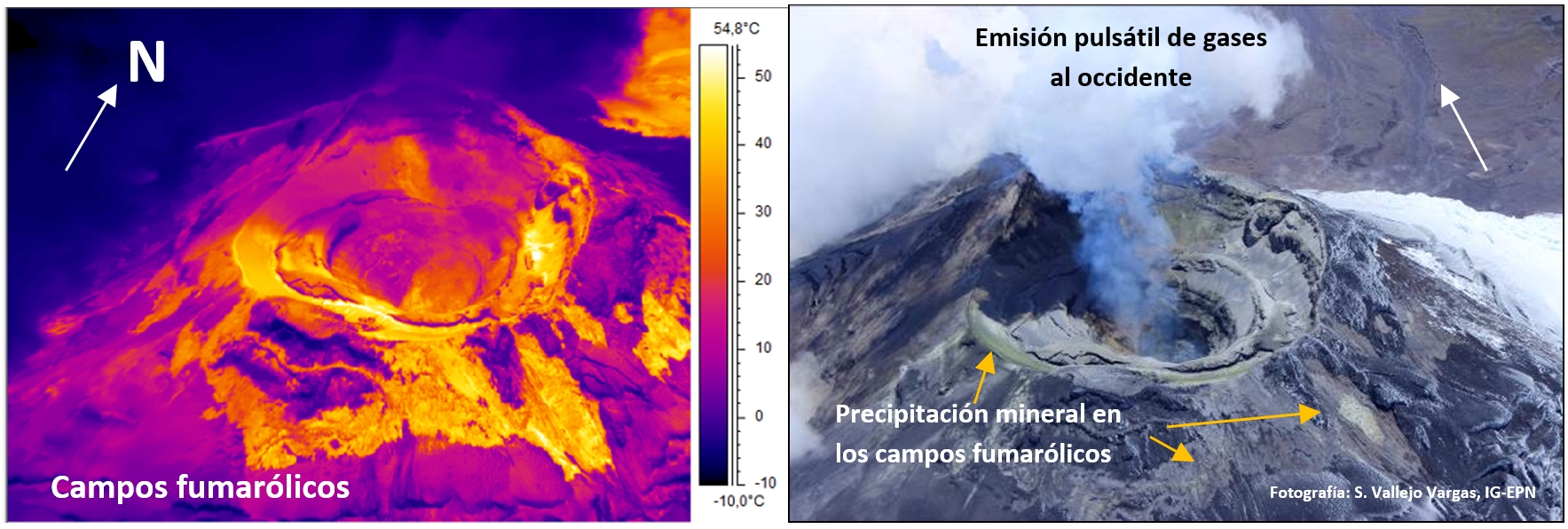 Resumen de las observaciones efectuadas durante el sobrevuelo a los volcanes Cotopaxi y Tungurahua del día 29 de septiembre de 2015