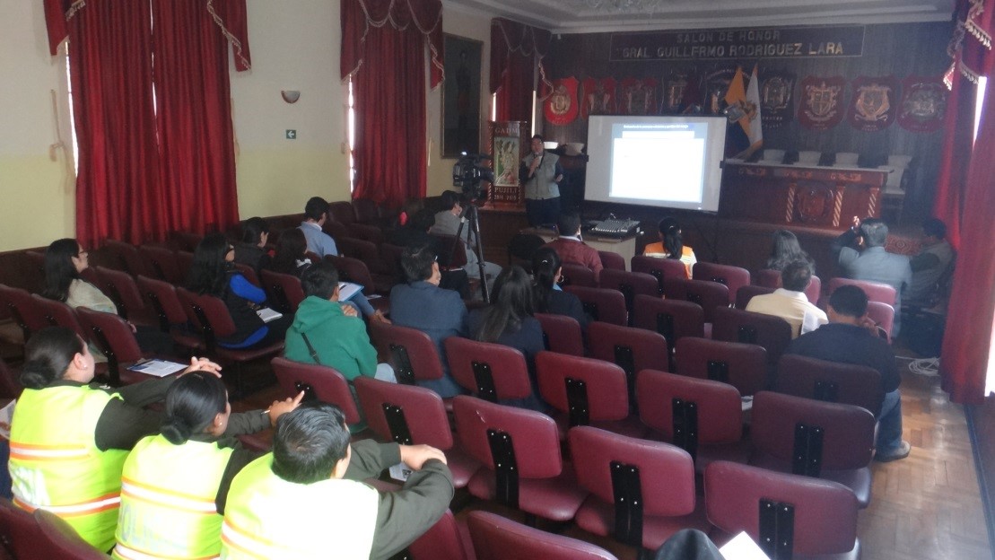 Participación del IGEPN en el Taller hacia los miembros del Comité de Gestión de Riesgos del Cantón de Pujilí