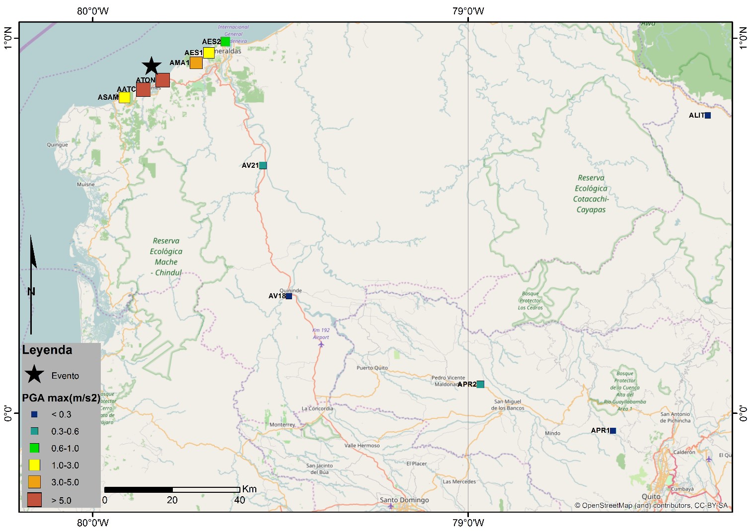 Evaluación de intensidades del sismo de Atacames de Mw 5.3 (19/12/2016) y estimación de las frecuencias de resonancia de los suelos con medidas de ruido ambiental en Atacames y Tonsupa